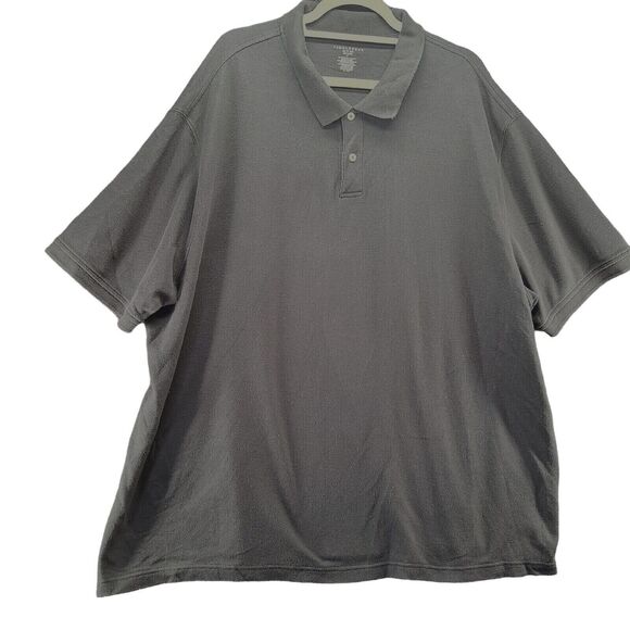 Saddlebred Mens Polo Black Size 3XL Cotton Blend Short Sleeve Pullover Easy Care - Picture 1 of 12